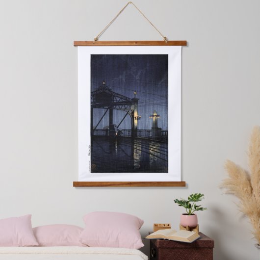 ukiyoe hasui n13 Shin Ohashi Bridge Hangend Wandkleed (Slaapkamer)