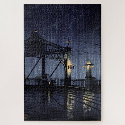 ukiyoe hasui n13 Shin Ohashi Bridge Legpuzzel (Verticaal)