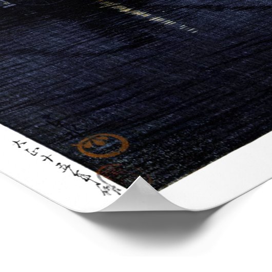 ukiyoe hasui n13 Shin Ohashi Bridge Poster (Hoek)