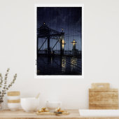 ukiyoe hasui n13 Shin Ohashi Bridge Poster (Keuken)