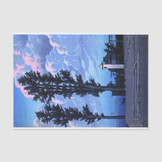 ukiyoe hasui n14 Kanda Myojin Shrine Precent Tissuepapier (Voorkant)