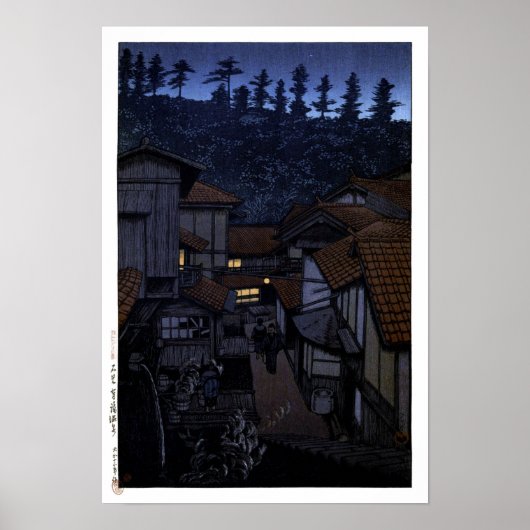 ukiyoe hasui n15 Arifuku Spa, Iwami Poster (Voorkant)