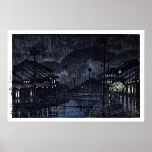 ukiyoe Hasui N18 Kinosaki, Tajima Poster (Voorkant)