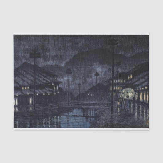 ukiyoe hasui n18 Kinosaki, Tajima Tissuepapier (Voorkant)