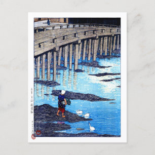 ukiyoe hasui n19 Gion Bridge, Hondo, Amakusa Briefkaart