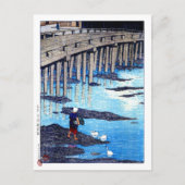 ukiyoe hasui n19 Gion Bridge, Hondo, Amakusa Briefkaart (Voorkant)