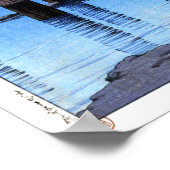 ukiyoe hasui n20 Gozanoishi Shrine at Lake Tazawa Poster (Hoek)