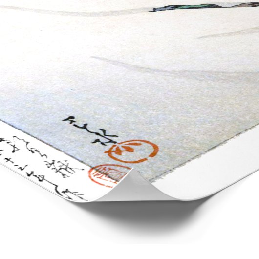 ukiyoe hasui n21 Mount Asahi seen from ... Poster (Hoek)