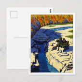 ukiyoe hasui n24 ezame on the Kiso River Briefkaart (Voorkant / Achterkant)