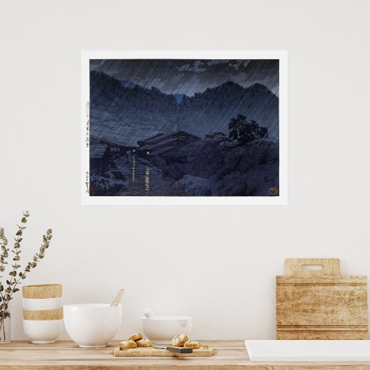 ukiyoe hasui n25 Suhara, Kiso Poster (Keuken)