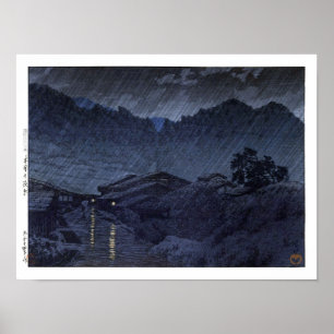 ukiyoe Hasui n25 Suhara, Kiso Poster