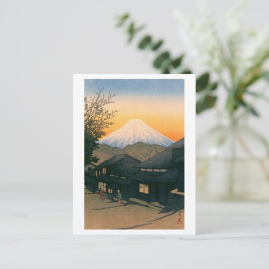 ukiyoe hasui No53 Mt. Fuji seen from Yui-cho Briefkaart (Staand voorkant)