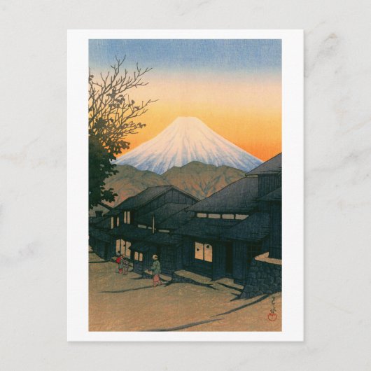 ukiyoe hasui No53 Mt. Fuji seen from Yui-cho Briefkaart (Voorkant)