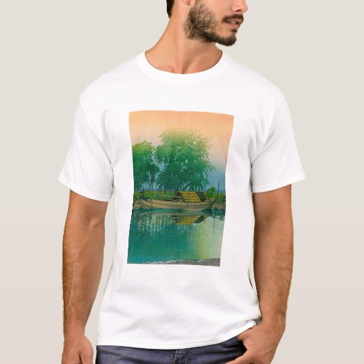 ukiyoe hasui No56 Dawn in Tsuchiura T-shirt (Voorkant)