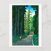 ukiyoe hasui No57 Historic Nikkō Highway Briefkaart (Voorkant)