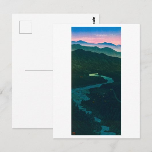 ukiyoe hasui No58 Etchu’s Ioritani Pass Briefkaart (Voorkant / Achterkant)