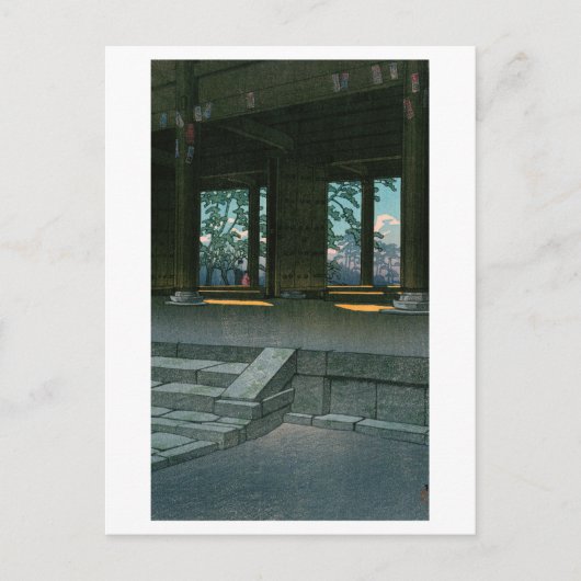 ukiyoe hasui No59 Chion-in in Kyoto  Briefkaart (Voorkant)