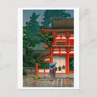 ukiyoe hasui No62 Kasuga Shrine in Nara Briefkaart