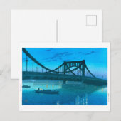 ukiyoe - hasui - No.11 Kiyosu Bridge - Briefkaart (Voorkant / Achterkant)