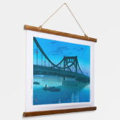 ukiyoe - hasui - No.11 Kiyosu Bridge - Hangend Wandkleed (Gebogen)