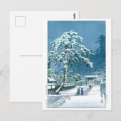 ukiyoe - hasui - No.12 The Hommonji Temple, Ikegam Briefkaart (Voorkant / Achterkant)