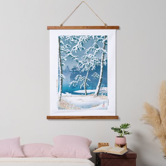 ukiyoe - hasui - No.13 Sbenzoku Pond - Hangend Wandkleed (Slaapkamer)