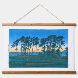 ukiyoe - hasui - No.14 Ikegami Ichinokura (sunset) Hangend Wandkleed