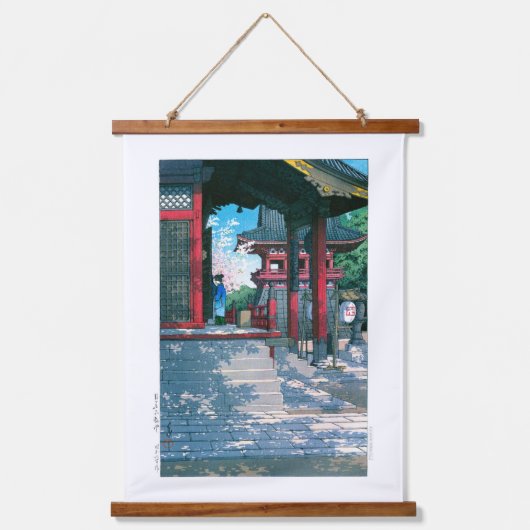 ukiyoe - hasui - No.18 Meguro Fudo Temple - Hangend Wandkleed (Voorkant)