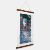 ukiyoe - hasui - No.18 Meguro Fudo Temple - Hangend Wandkleed (Gebogen)