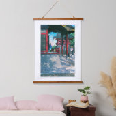 ukiyoe - hasui - No.18 Meguro Fudo Temple - Hangend Wandkleed (Slaapkamer)