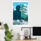 ukiyoe - hasui - No.1 De Grote Boeddha van Kamakur Poster (Thuiskantoor)