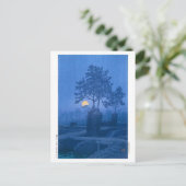 ukiyoe - hasui - No.20 Moonlit Night at Gamo - Briefkaart (Staand voorkant)