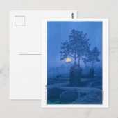 ukiyoe - hasui - No.20 Moonlit Night at Gamo - Briefkaart (Voorkant / Achterkant)