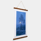 ukiyoe - hasui - No.20 Moonlit Night at Gamo - Hangend Wandkleed (Gebogen)