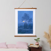 ukiyoe - hasui - No.20 Moonlit Night at Gamo - Hangend Wandkleed (Slaapkamer)