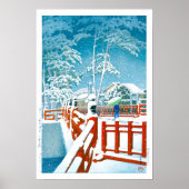 ukiyoe - hasui - No.24 Yakumo Bridge the Nagata .. Poster (Voorkant)