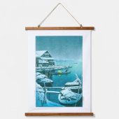 ukiyoe - hasui - No.27 Snow at Mukōjima - Hangend Wandkleed (Voorkant)