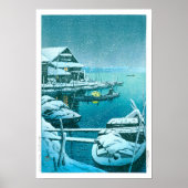 ukiyoe - hasui - No.27 Snow at Mukōjima - Poster (Voorkant)