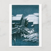 ukiyoe - hasui - No.2 Snow at Sekiguchi - Briefkaart (Voorkant)