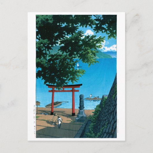 ukiyoe - hasui - No.32 Chuzenji, Utagahama - Briefkaart (Voorkant)
