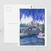 ukiyoe - hasui - No.34 Wisteria at Kameido - Briefkaart (Voorkant / Achterkant)