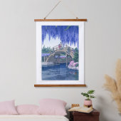 ukiyoe - hasui - No.34 Wisteria at Kameido - Hangend Wandkleed (Slaapkamer)
