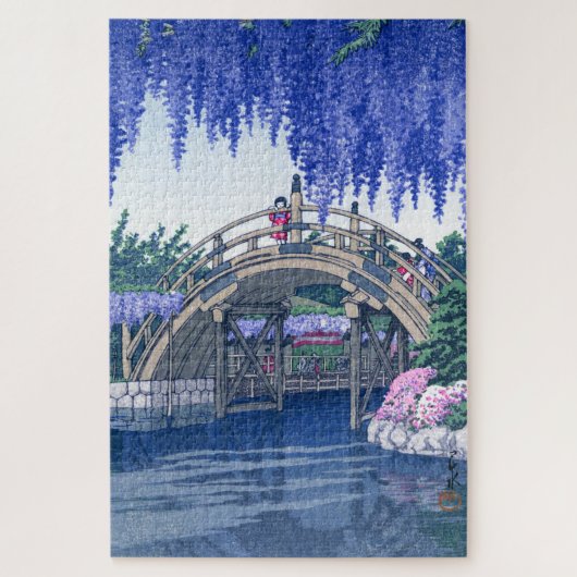 ukiyoe - hasui - No.34 Wisteria at Kameido - Legpuzzel (Verticaal)