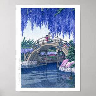 ukiyoe - hasui - No.34 Wisteria at Kameido - Poster