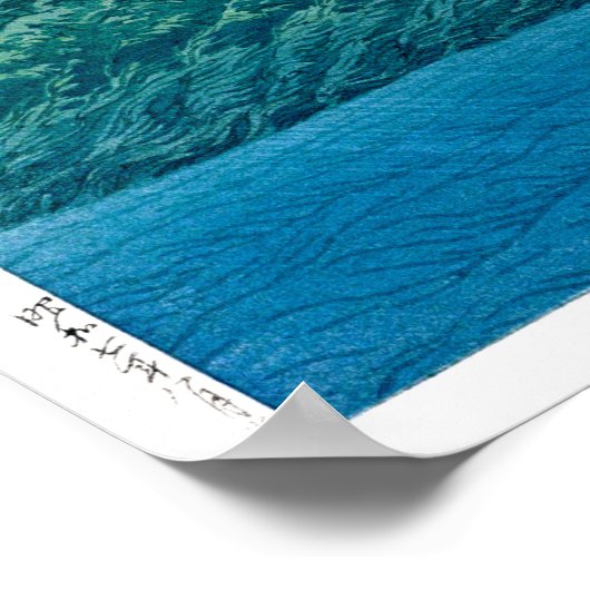 ukiyoe - hasui - No.35 Evening douche at Imai ... Poster (Hoek)