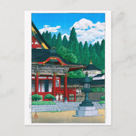 ukiyoe - hasui - No.36 Kuonji Temple bij Mt. Minob Briefkaart