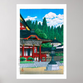 ukiyoe - hasui - No.36 Kuonji Temple bij Mt. Minob Poster