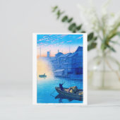 ukiyoe - hasui - No.38 Morning in Dotonbori, Osaka Briefkaart (Staand voorkant)