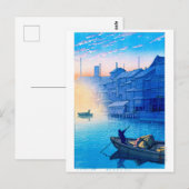 ukiyoe - hasui - No.38 Morning in Dotonbori, Osaka Briefkaart (Voorkant / Achterkant)
