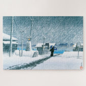 ukiyoe - hasui - No.3 Snow at Tsukishima - Legpuzzel (Horizontaal)